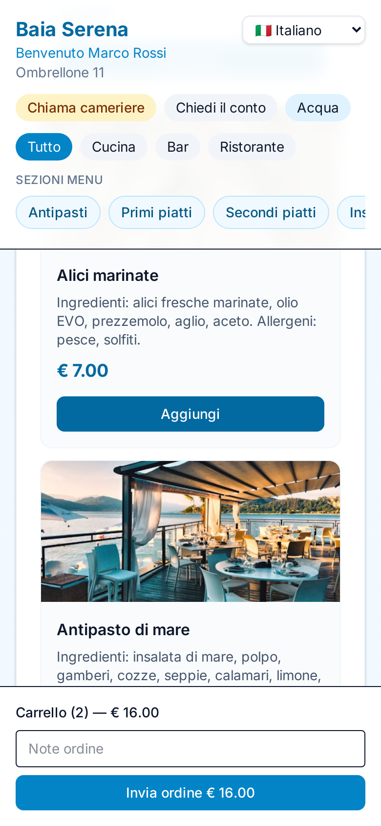 QR ordering Vyral Beach